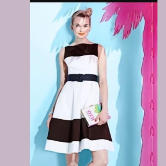 kate spade white colorblock dress